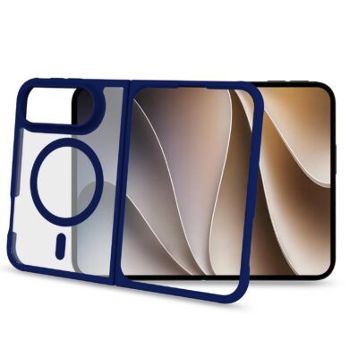 MAGMATT1202 – Cover morbida trasparente con bordi effetto opaco compatibile con la tecnologia Magsafe per Apple iPhone Duo [IPHONE 18 CASES]