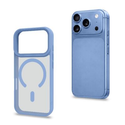 MAGMATT1200 – Cover morbida trasparente con bordi effetto opaco compatibile con la tecnologia Magsafe per Apple iPhone 18 Pro / iPhone 17 Pro [IPHONE 18 CASES]