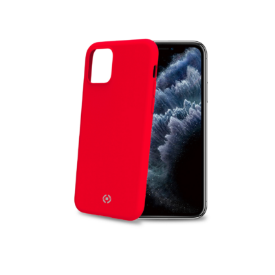 FEELING – Cover morbida in silicone liquido con finitura soft touch e bordi anti scivolo colore rosso compatibile con Apple iPhone 11 Pro