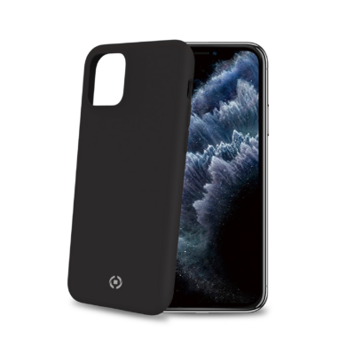 FEELING – Cover morbida in silicone liquido con finitura soft touch e bordi anti scivolo colore nero compatibile con Apple iPhone 11 Pro Max