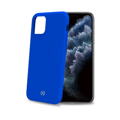 FEELING – Cover morbida in silicone liquido con finitura soft touch e bordi anti scivolo colore blu compatibile con Apple iPhone 11 Pro Max