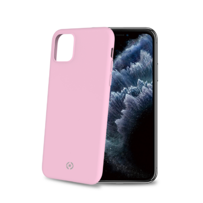FEELING – Cover morbida in silicone liquido con finitura soft touch e bordi anti scivolo colore rosa compatibile con Apple iPhone 11 Pro Max
