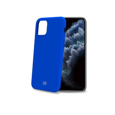 FEELING – Cover morbida in silicone liquido con finitura soft touch e bordi anti scivolo colore blu compatibile con Apple iPhone 11 Pro