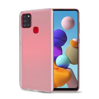 GELSKIN – Cover morbida trasparente in TPU compatibile con Samsung Galaxy A21s