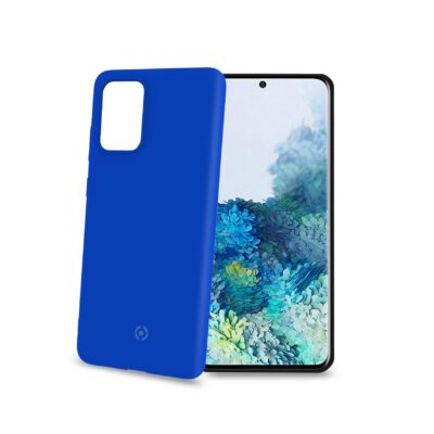 FEELING – Cover morbida in silicone liquido con finitura soft touch e bordi anti scivolo colore blu compatibile con Samsung Galaxy S20+