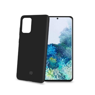 FEELING – Cover morbida in silicone liquido con finitura soft touch e bordi anti scivolo colore nero compatibile con Samsung Galaxy S20+