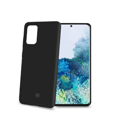 FEELING – Cover morbida in silicone liquido con finitura soft touch e bordi anti scivolo colore nero compatibile con Samsung Galaxy S20