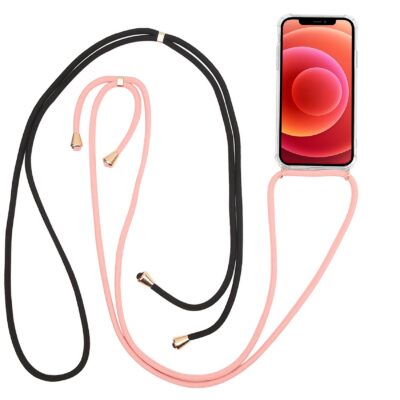 LACET – Cover trasparente in TPU morbida con laccio da collo regolabile incluso compatibile con Apple iPhone 12 Pro Max