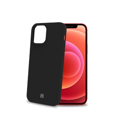 FEELING – Cover morbida in silicone liquido con finitura soft touch e bordi anti scivolo colore nero compatibile con Apple iPhone 12 Mini