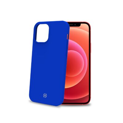 FEELING – Cover morbida in silicone liquido con finitura soft touch e bordi anti scivolo colore blu compatibile con Apple iPhone 12 Mini