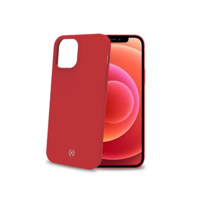 FEELING – Cover morbida in silicone liquido con finitura soft touch e bordi anti scivolo colore rosso compatibile con Apple iPhone 12 Mini