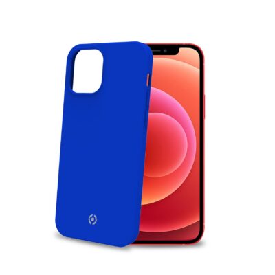 FEELING – Cover morbida in silicone liquido con finitura soft touch e bordi anti scivolo colore blu compatibile con Apple iPhone 12 Pro/ iPhone 12