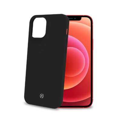 FEELING – Cover morbida in silicone liquido con finitura soft touch e bordi anti scivolo colore nero compatibile con Apple iPhone 12 Pro Max
