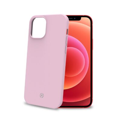 FEELING – Cover morbida in silicone liquido con finitura soft touch e bordi anti scivolo colore rosa compatibile con Apple iPhone 12 Pro Max