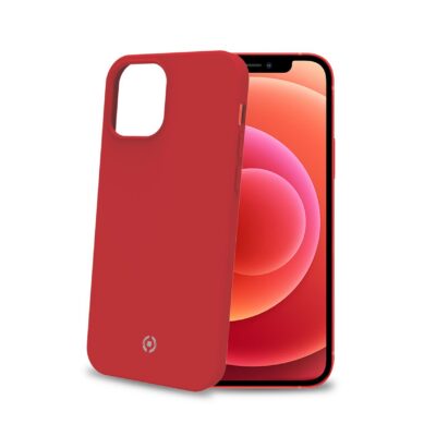 FEELING – Cover morbida in silicone liquido con finitura soft touch e bordi anti scivolo colore rosso compatibile con Apple iPhone 12 Pro Max