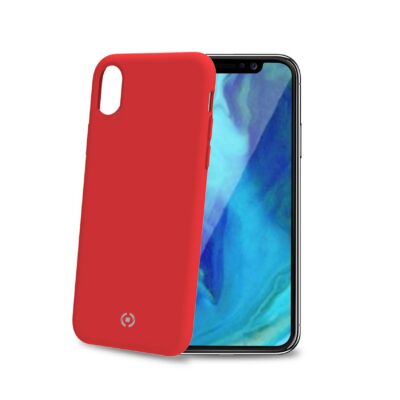 FEELING – Cover morbida in silicone liquido con finitura soft touch e bordi anti scivolo colore rosso compatibile con Apple iPhone Xr