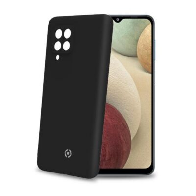 CROMO – Cover in morbido TPU con finitura soft touch colore nero compatibile con Samsung Galaxy A12/ Galaxy M12