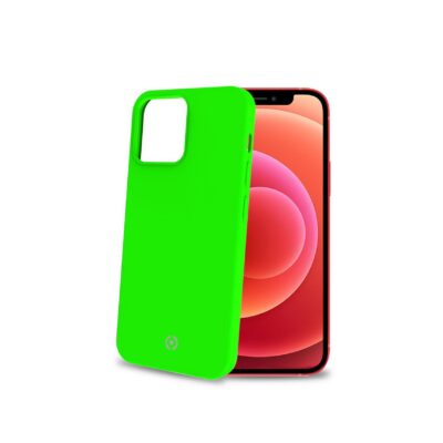 CROMO FLUO – Cover in morbido TPU con finitura soft touch colore verde fluo compatibile con Apple iPhone 13 Mini