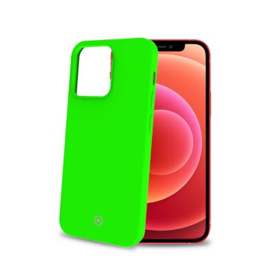 CROMO FLUO – Cover in morbido TPU con finitura soft touch colore verde fluo compatibile con Apple iPhone 13 Pro