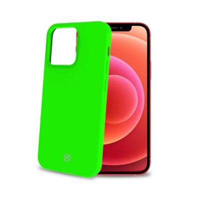 CROMO FLUO – Cover in morbido TPU con finitura soft touch colore verde fluo compatibile con Apple iPhone 13 Pro Max
