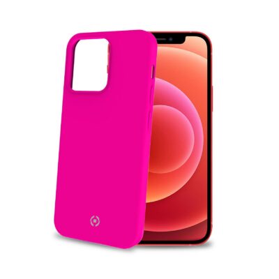 CROMO FLUO – Cover in morbido TPU con finitura soft touch colore rosa fluo compatibile con Apple iPhone 13 Pro Max