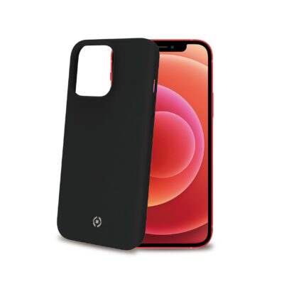 FEELING – Cover morbida in silicone liquido con finitura soft touch e bordi anti scivolo colore nero compatibile con Apple iPhone 13 Pro