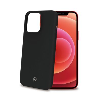 FEELING – Cover morbida in silicone liquido con finitura soft touch e bordi anti scivolo colore nero compatibile con Apple iPhone 13 Pro Max