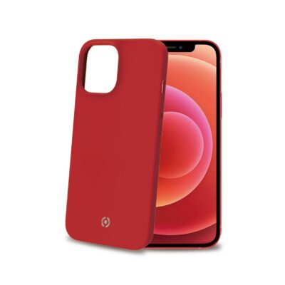 FEELING – Cover morbida in silicone liquido con finitura soft touch e bordi anti scivolo colore rosso compatibile con Apple iPhone 13