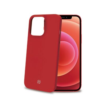 FEELING – Cover morbida in silicone liquido con finitura soft touch e bordi anti scivolo colore rosso compatibile con Apple iPhone 13 Pro
