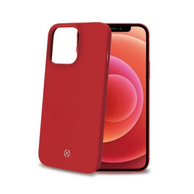 FEELING – Cover morbida in silicone liquido con finitura soft touch e bordi anti scivolo colore rosso compatibile con Apple iPhone 13 Pro Max