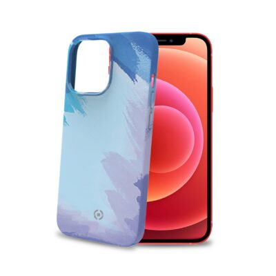 WATERCOLOR – Cover multicolore in TPU con finitura soft touch, bordi anti-scivolo compatibile con Apple iPhone 13 Pro Max