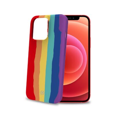 RAINBOW – Cover in silicone morbido con bordi anti scivolo compatibile con Apple iPhone 13 Pro Max