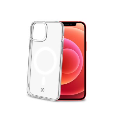 GELSKINMAG – Cover morbida trasparente in TPU, compatibile con la tecnologia Magsafe, anello magnetico color Bianco per Apple iPhone 13 Mini