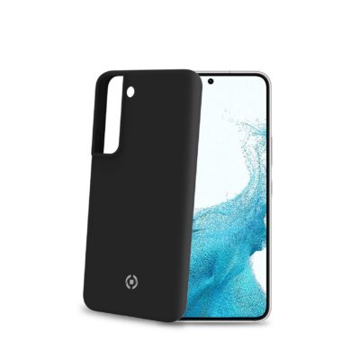 CROMO – Cover in morbido TPU con finitura soft touch colore nero compatibile con Samsung Galaxy S22 5G/ Galaxy S22 5G Enterprise Edition