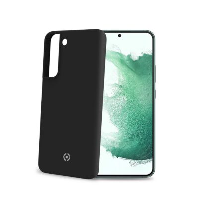 CROMO – Cover in morbido TPU con finitura soft touch colore nero compatibile con Samsung Galaxy S22+ 5G
