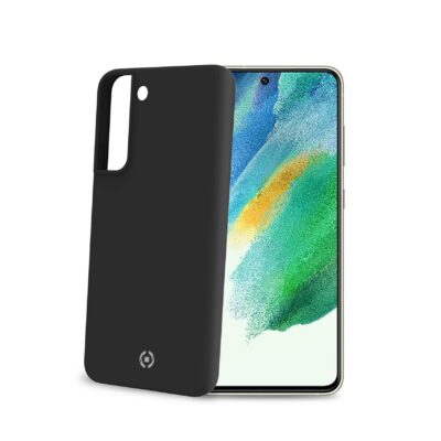 CROMO – Cover in morbido TPU con finitura soft touch colore nero compatibile con Samsung Galaxy S21 FE 5G