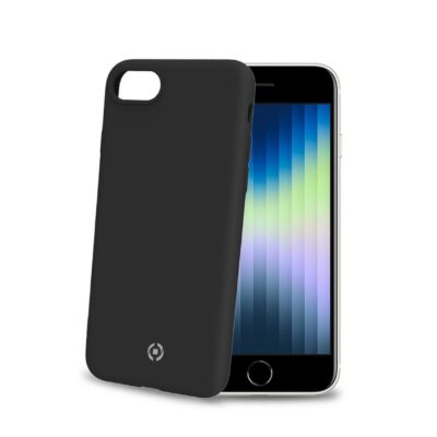 CROMO – Cover in morbido TPU con finitura soft touch colore nero compatibile con Apple iPhone SE 2022/ iPhone SE 2020/ iPhone 8/ iPhone 7