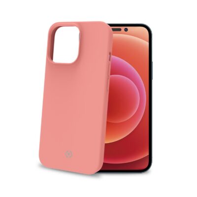 CROMO – Cover in morbido TPU con finitura soft touch colore rosa cipria compatibile con Apple iPhone 14 Pro Max