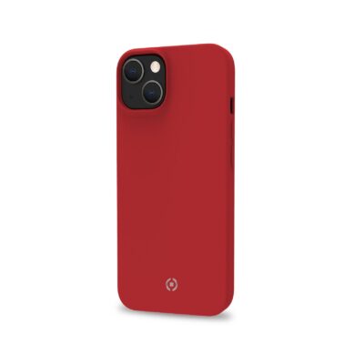 FEELING – Cover morbida in silicone liquido con finitura soft touch e bordi anti scivolo colore rosso compatibile con Apple iPhone 14
