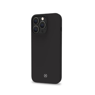 FEELING – Cover morbida in silicone liquido con finitura soft touch e bordi anti scivolo colore nero compatibile con Apple iPhone 14 Pro