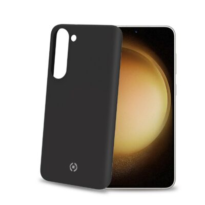 CROMO – Cover in morbido TPU con finitura soft touch colore nero compatibile con Samsung Galaxy S23+ 5G