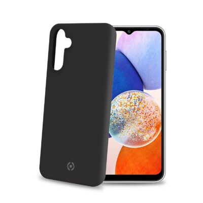 CROMO – Cover in morbido TPU con finitura soft touch colore nero compatibile con Samsung Galaxy A14 4G/ Galaxy A14 5G