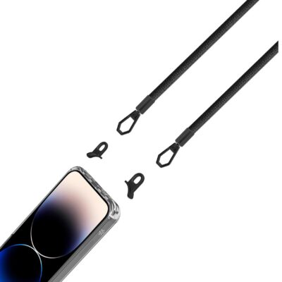 FREEDOM CASE – Cover trasparente in TPU incluso nella confezione laccio collo colore nero per Apple iPhone 14 Pro [FREEDOM]