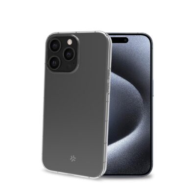 HEXAGEL – Cover trasparente semi rigida, ultra resistente in Poliuretano + Policarbonato compatibile con Apple iPhone 15 Pro [IPHONE 15 CASES]