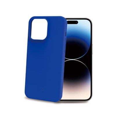 CROMO – Cover in morbido TPU con finitura soft touch colore blu compatibile con Apple iPhone 15 Pro [IPHONE 15 CASES]