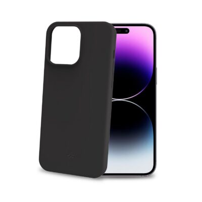 CROMO – Cover in morbido TPU con finitura soft touch colore nero compatibile con Apple iPhone 15 Pro Max [IPHONE 15 CASES]