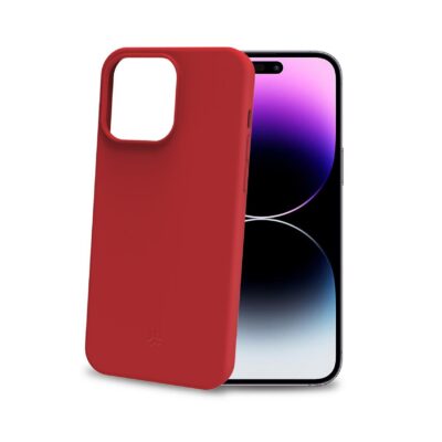CROMO – Cover in morbido TPU con finitura soft touch colore rosso compatibile con Apple iPhone 15 Pro Max [IPHONE 15 CASES]