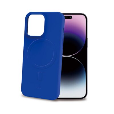 CROMOMAG – Cover in TPU morbido compatibile con la tecnologia Magsafe, colore blu compatibile con Apple iPhone 15 Pro Max [IPHONE 15 CASES]