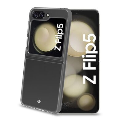 GELSKIN – Cover morbida trasparente in TPU compatibile con Samsung Galaxy Z Flip 5