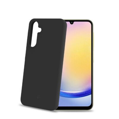 CROMO – Cover in morbido TPU con finitura soft touch colore nero compatibile con Samsung Galaxy A25 5G